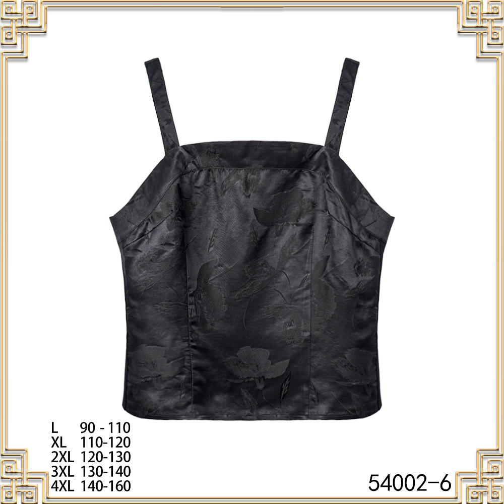 LL2025春季新款黑色小花时尚吊带背心54002-6