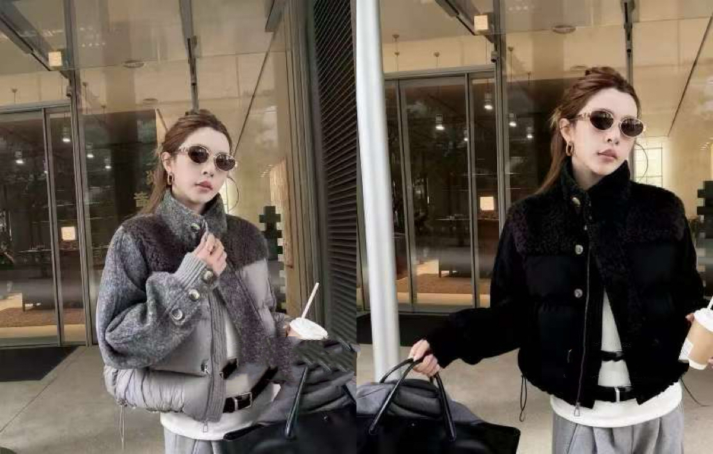 拼接立领潮牌时尚小个子棉服外套QG-3369