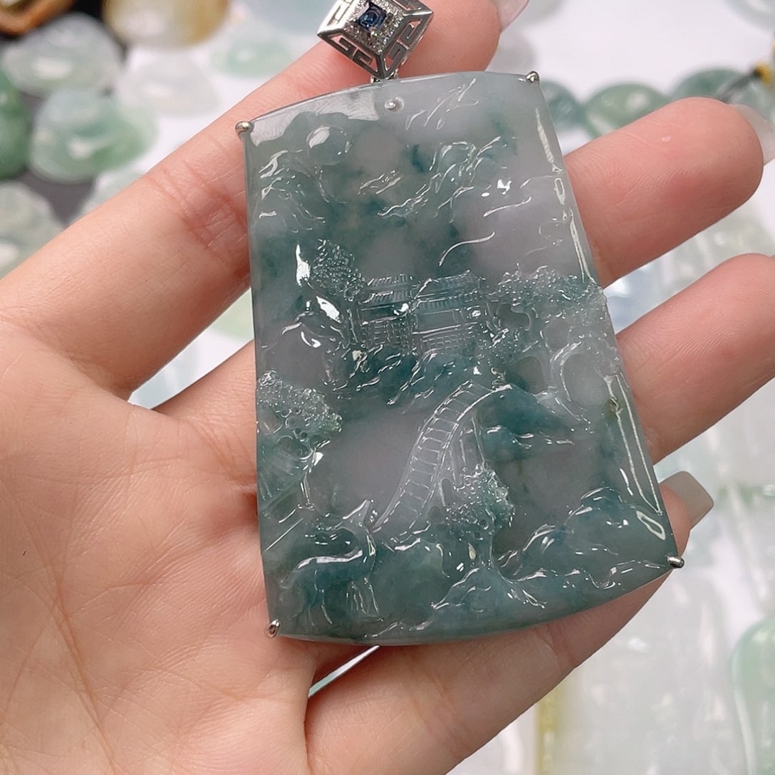 吊坠(不含链)未镶嵌翡翠如***心1