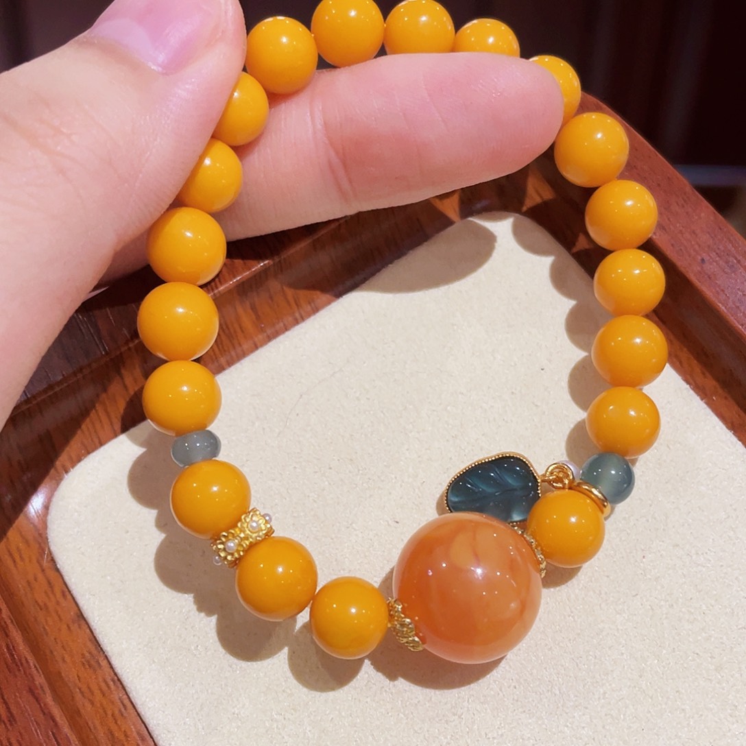 蜜蜡手链未镶嵌手串