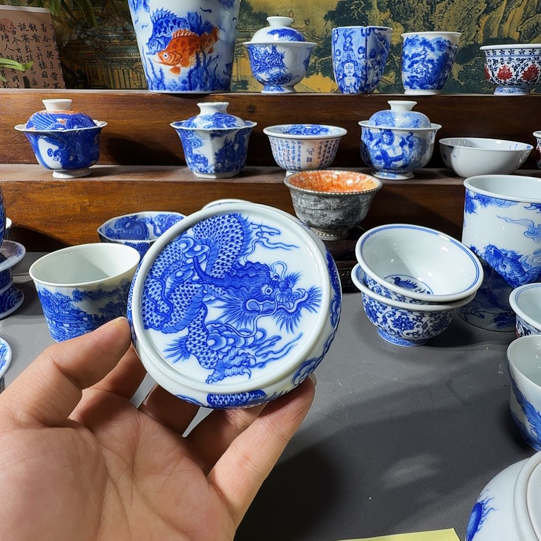 泥塑盖置手工手绘