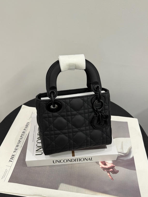99新 DIOR/迪奥 【24年】戴妃三格磨砂黑 全套  拍下送中检