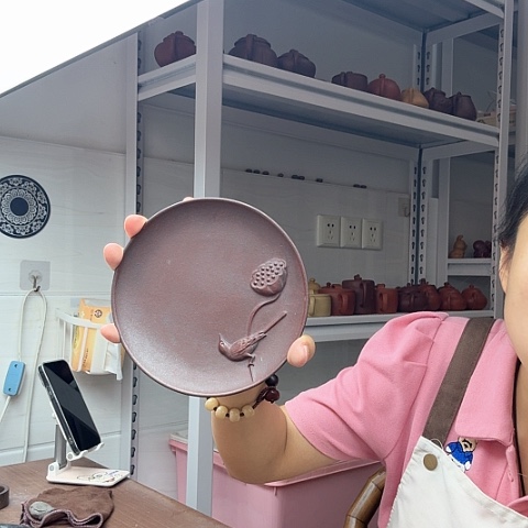 紫泥茶案壶承壶承