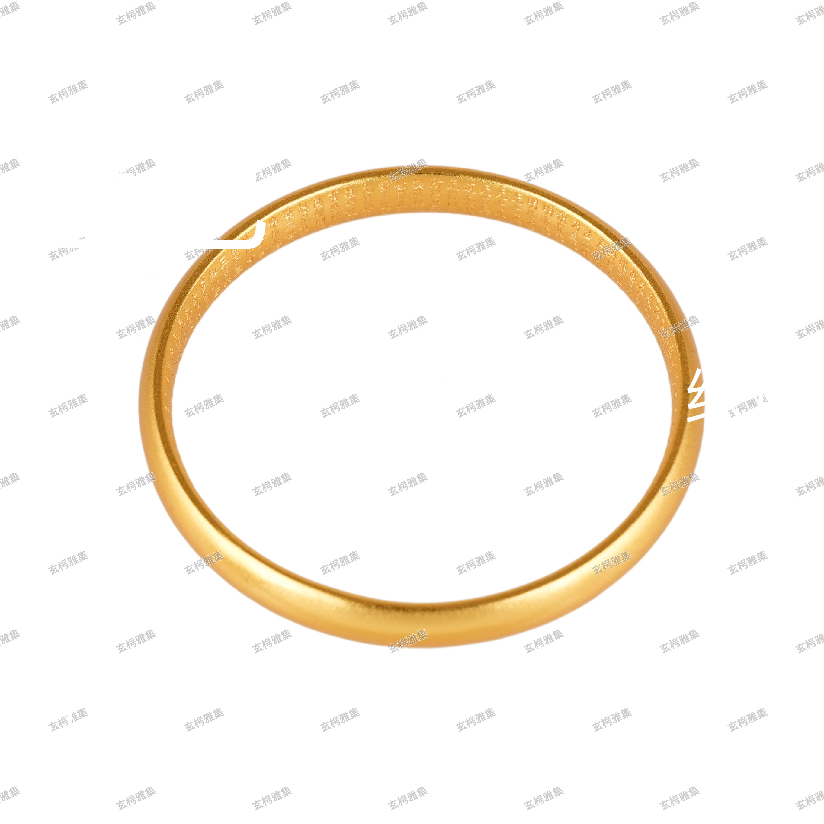 手镯 S0025古法心经手镯镀K金