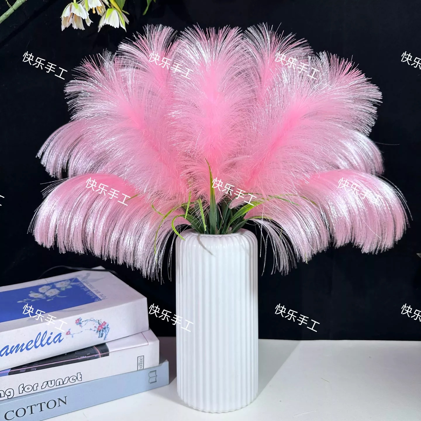 单色双层芦苇花材料手工DIY材料包