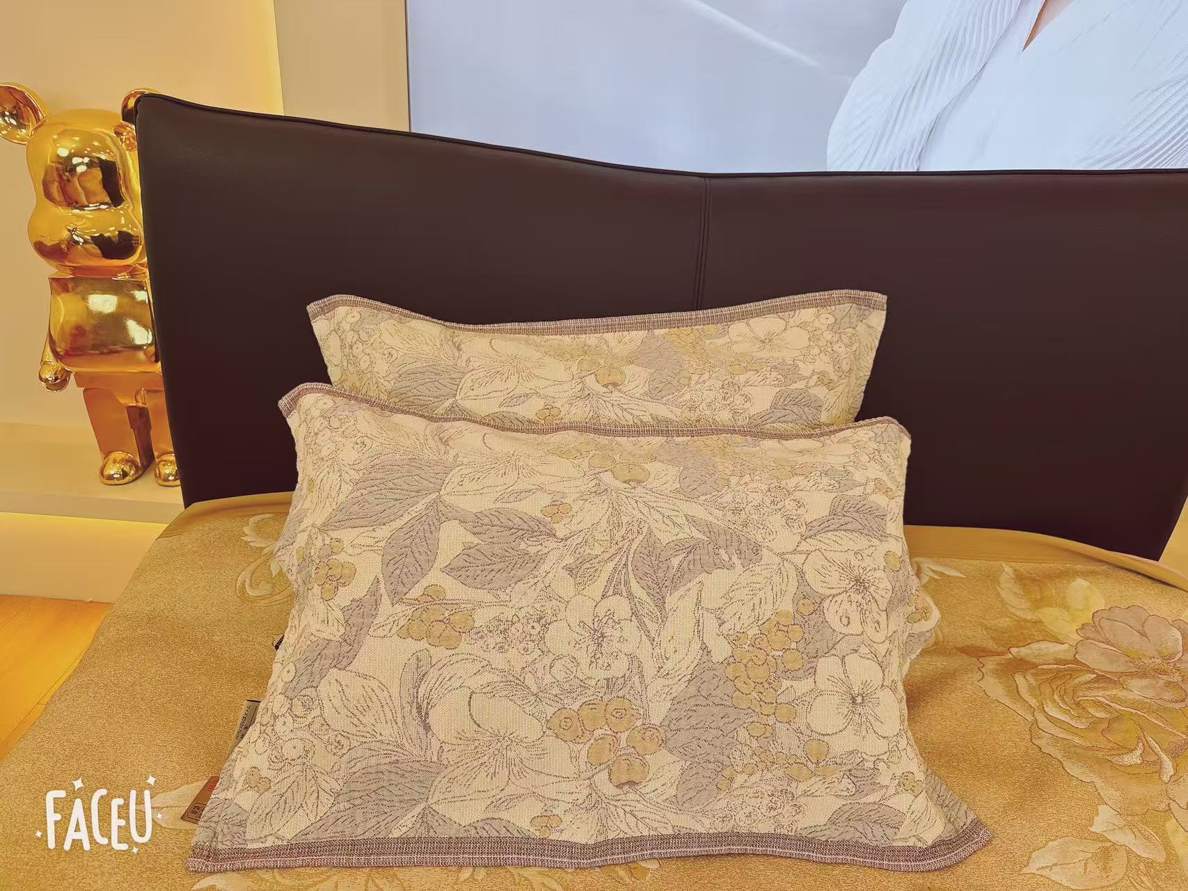 【枕巾-风月-米】52*78cm汉麻四季通用多功能枕巾亲肤透气机洗