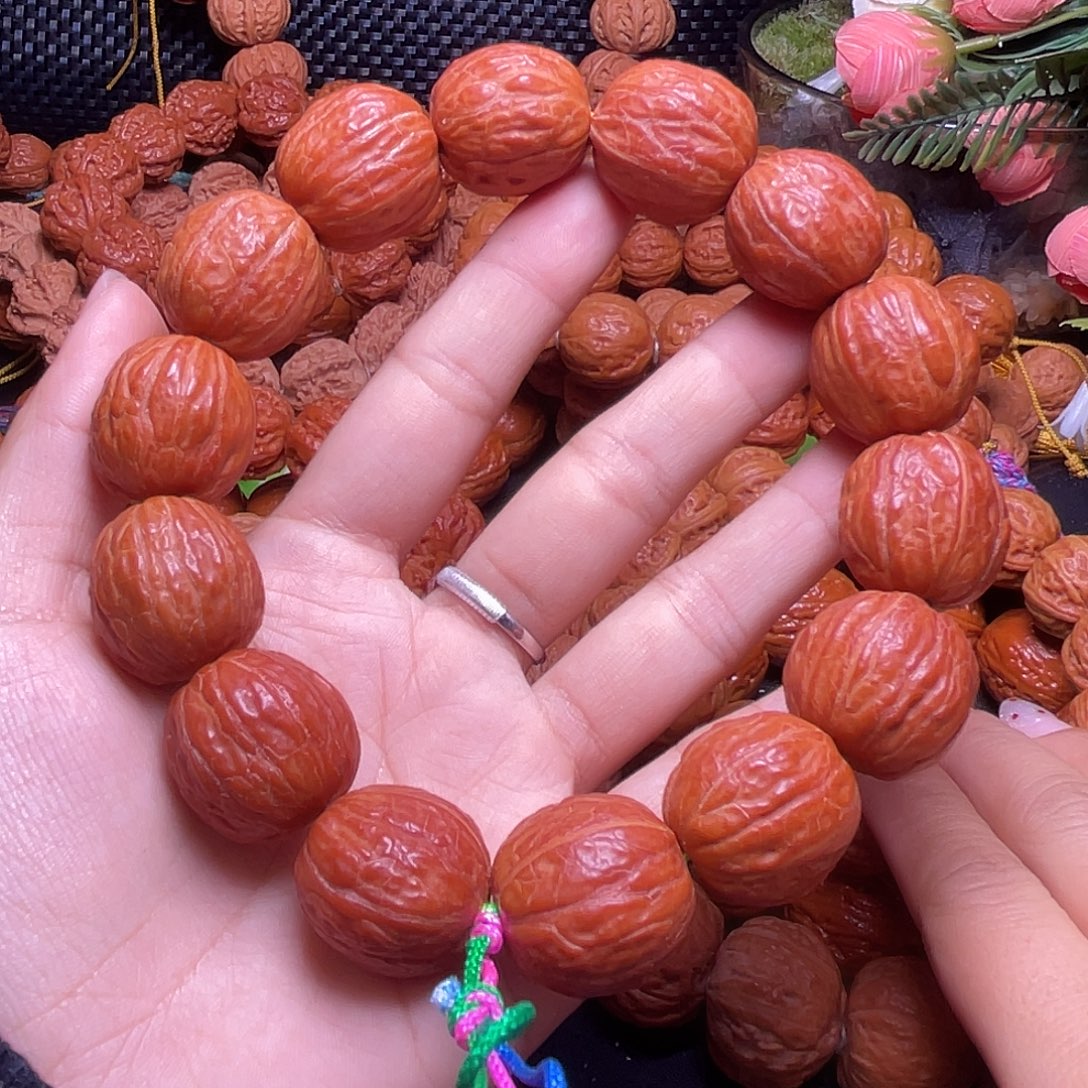 『***』手串文玩核桃光头大枣