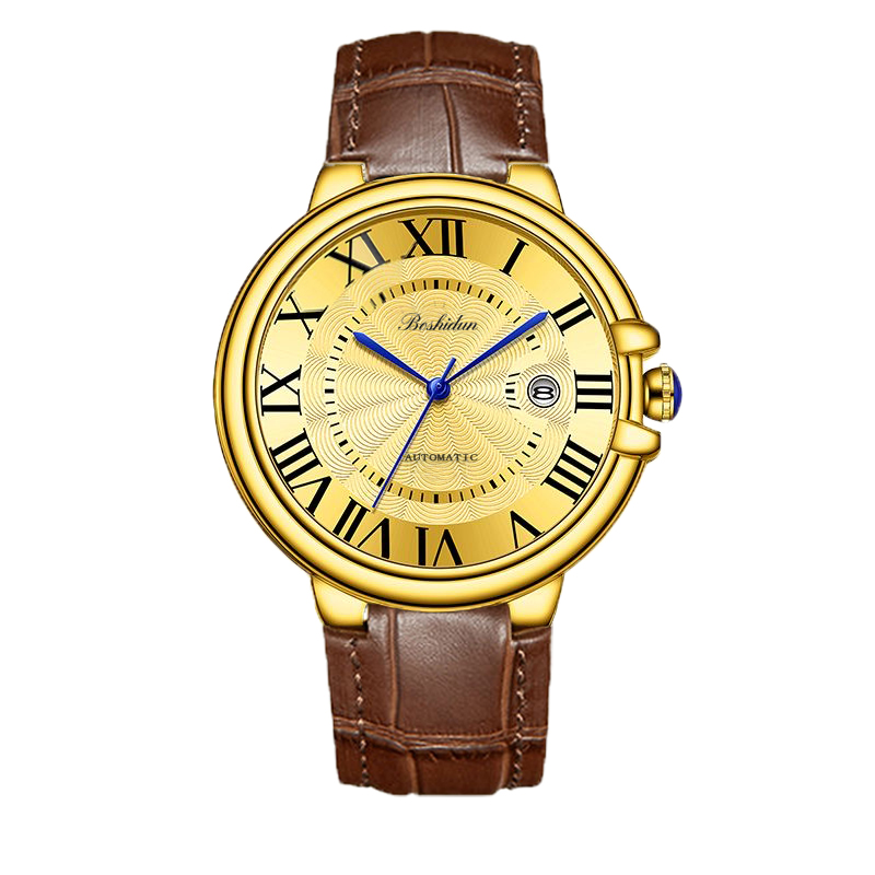 时尚潮流大表盘蓝泡泡金色高端商务男士防水手表9118专属