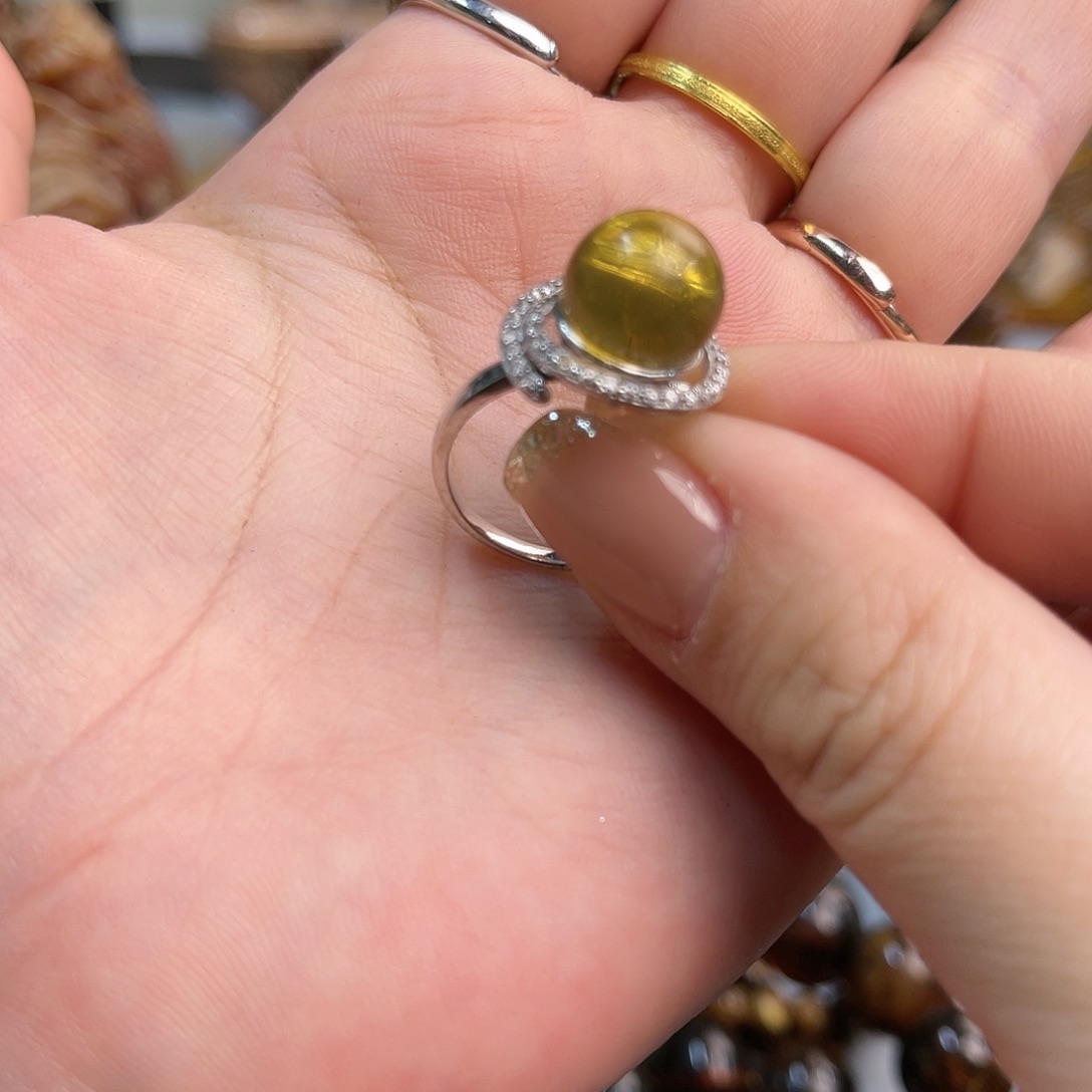 琥珀手链未镶嵌蓝珀戒指天然保真