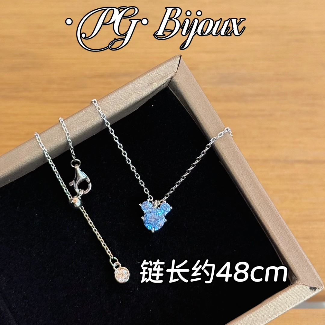 铜合金项链 XL-130个性轻奢蓝色米奇百搭锁骨链