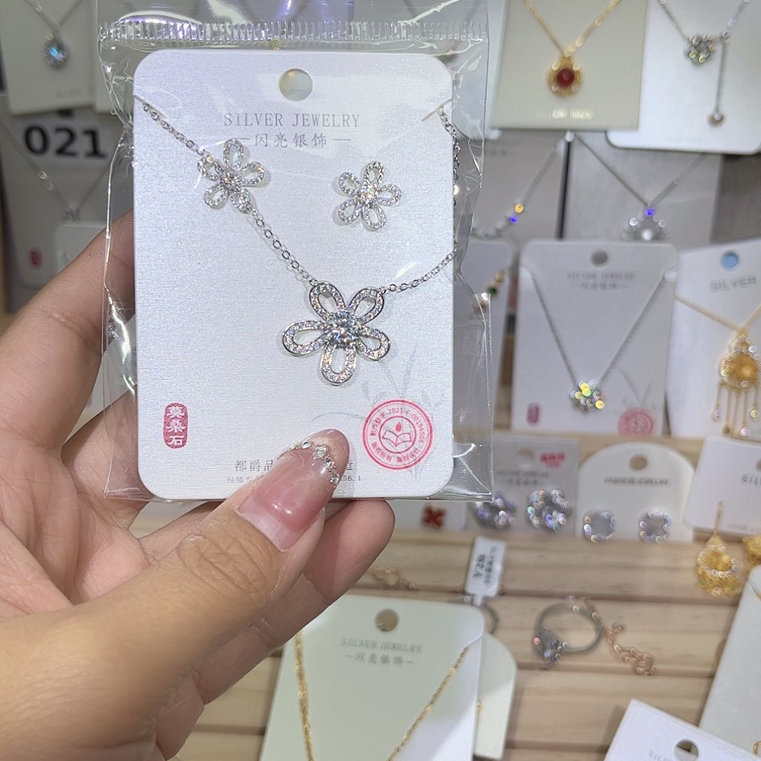 合成立方氧化锆纯银花花140