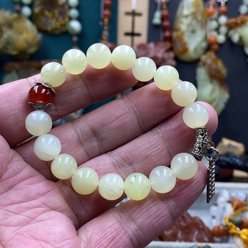 【闪购商品】蛇纹石玉手链未镶嵌