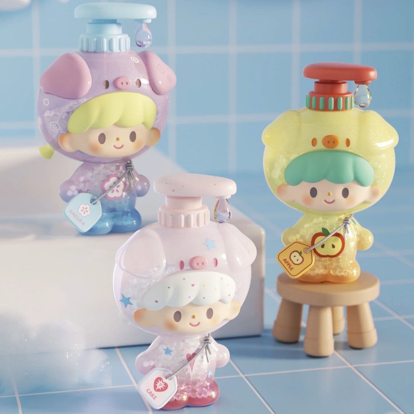 我爱洗澡系列baby盲盒可爱潮玩手办