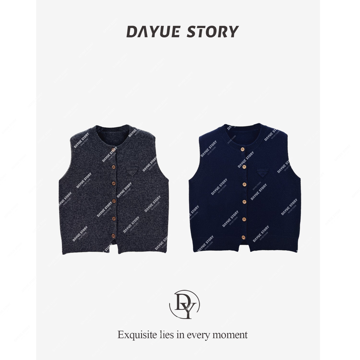 DAYUE【实穿主义】叠穿时髦款~髙克重100羊毛！韩版秋冬百搭针织马甲