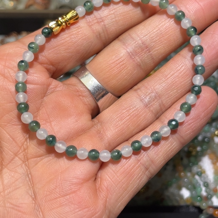 翡翠手串未镶嵌缅甸天然翡翠A货