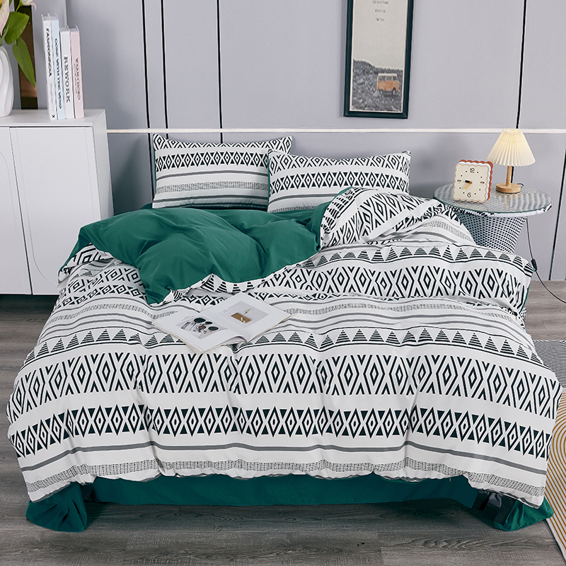 【新疆包邮】金塔曼不带飞边复古风美式呆脚圆弧加床单被套四件套