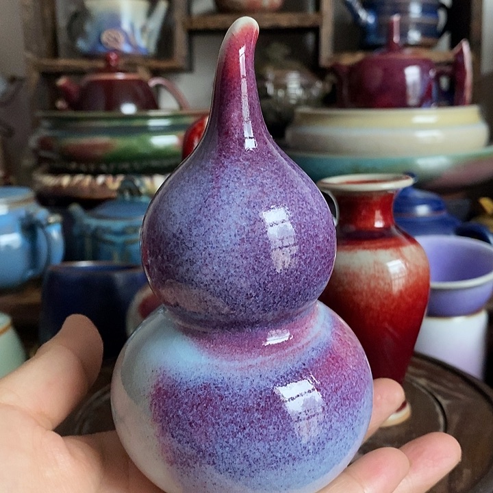 中国神后钧瓷摆件