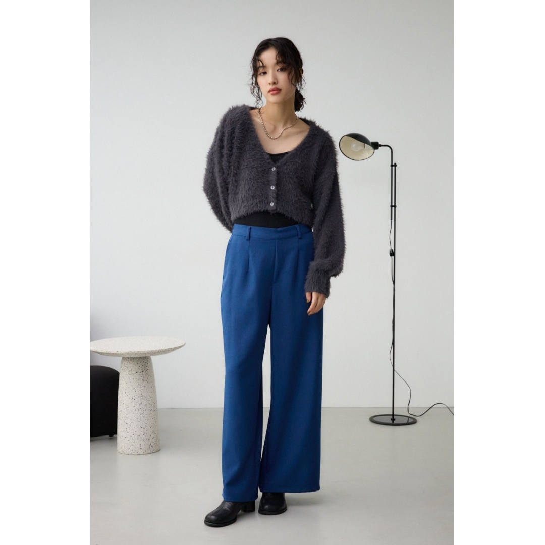 【DD外贸】秋冬新款 A 百搭通勤基础款宽松阔腿裤松紧腰休闲裤女士