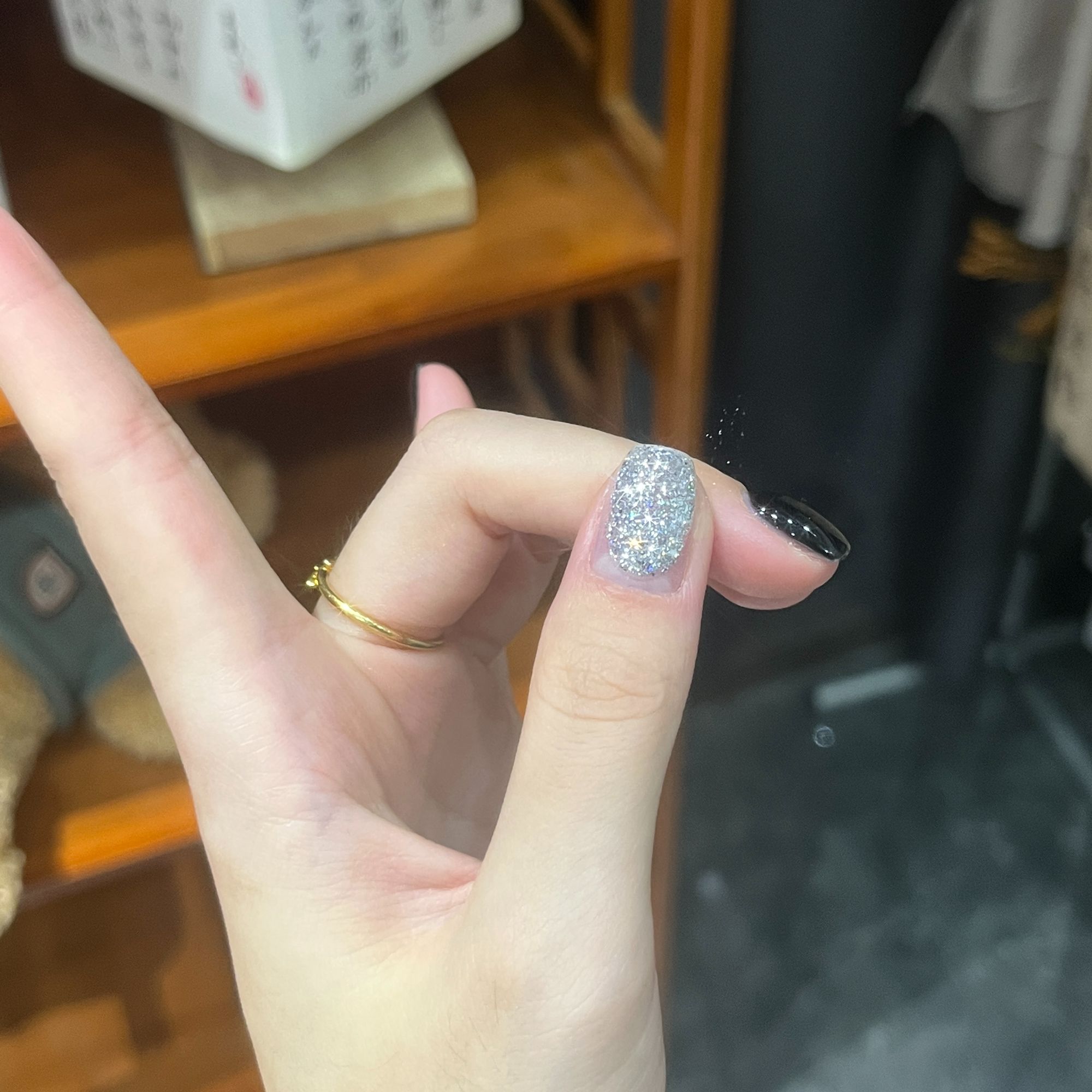 【娜姐优选】艾莎银色七彩爆闪碎钻胶