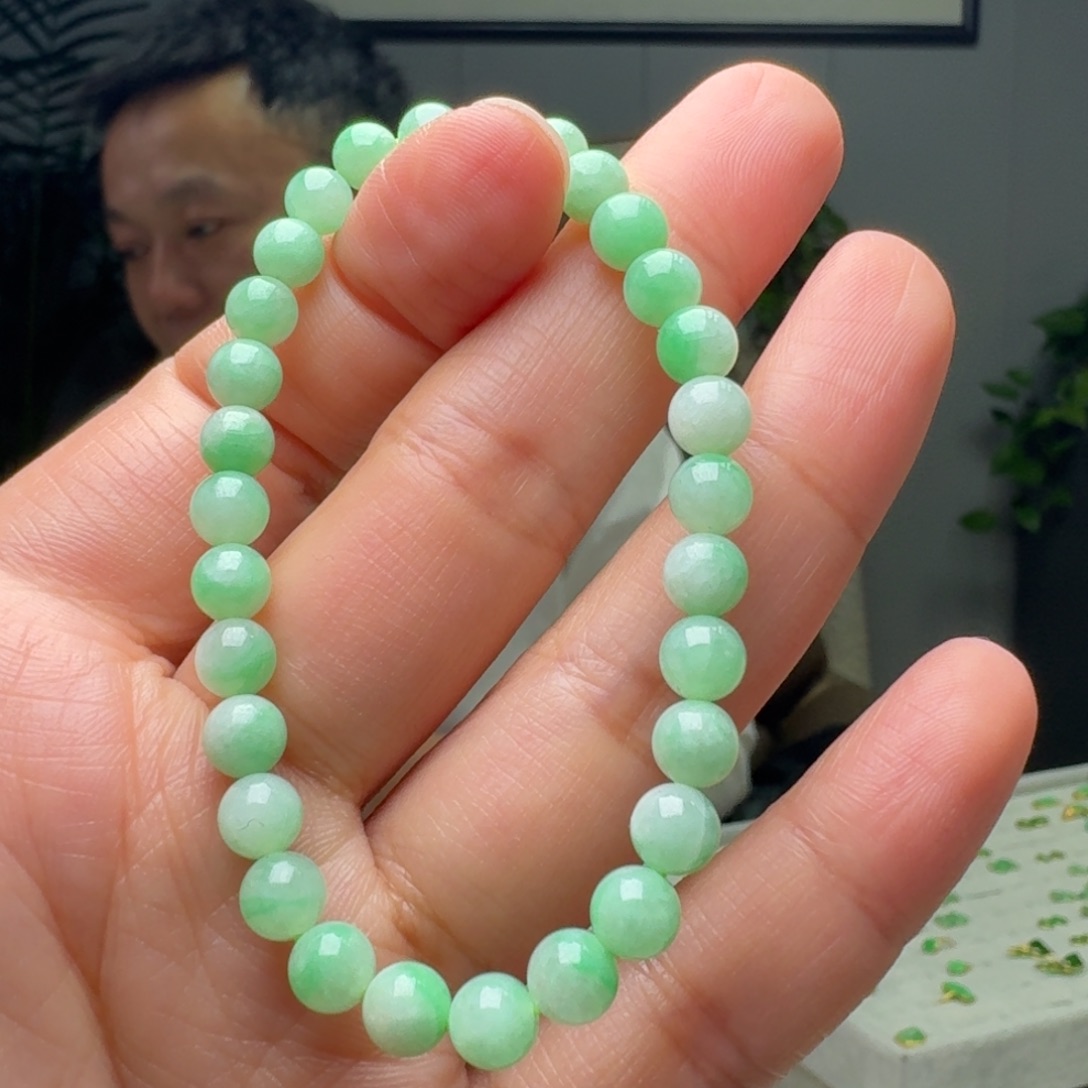 翡翠未镶嵌手链天然