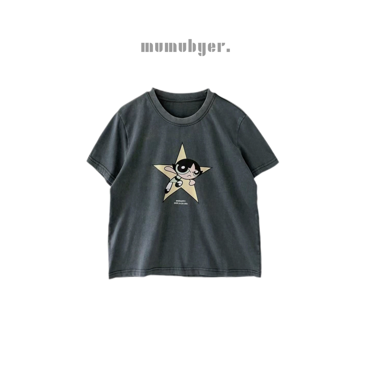 MUMUBYER • “拽姐毛毛”卡通飞天小女警可爱印花短袖tee