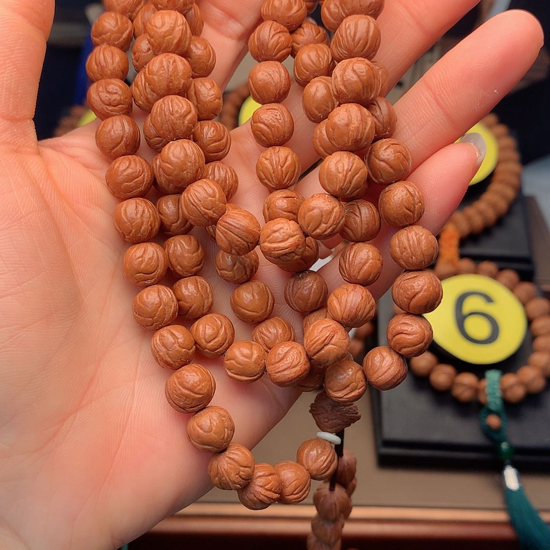 桃核手串忠**秋野生玉龙脊脖挂10换花生三通