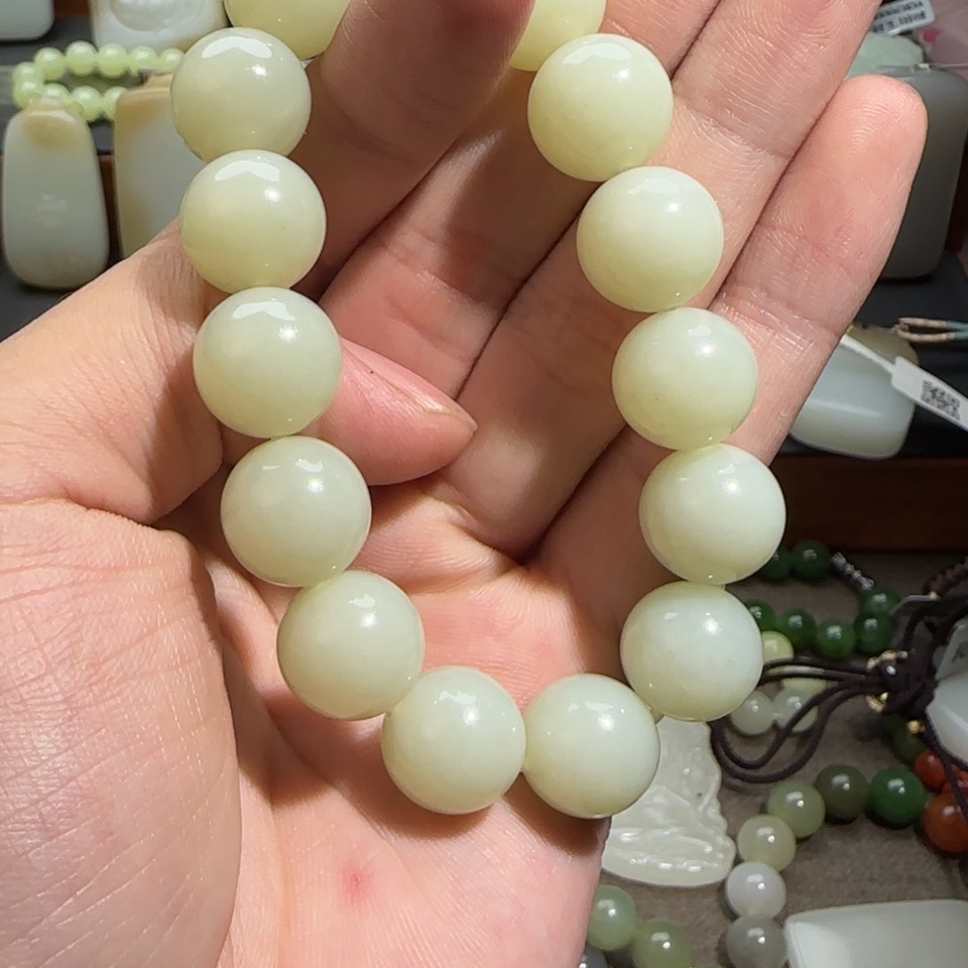 和田玉手链未镶嵌石***9