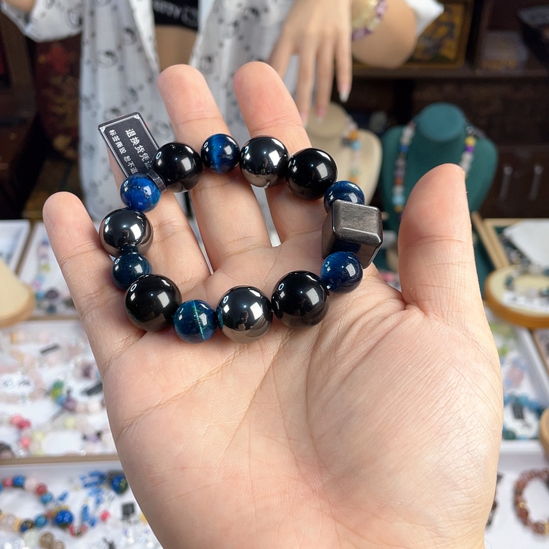 水晶手链银S925镀金镶嵌