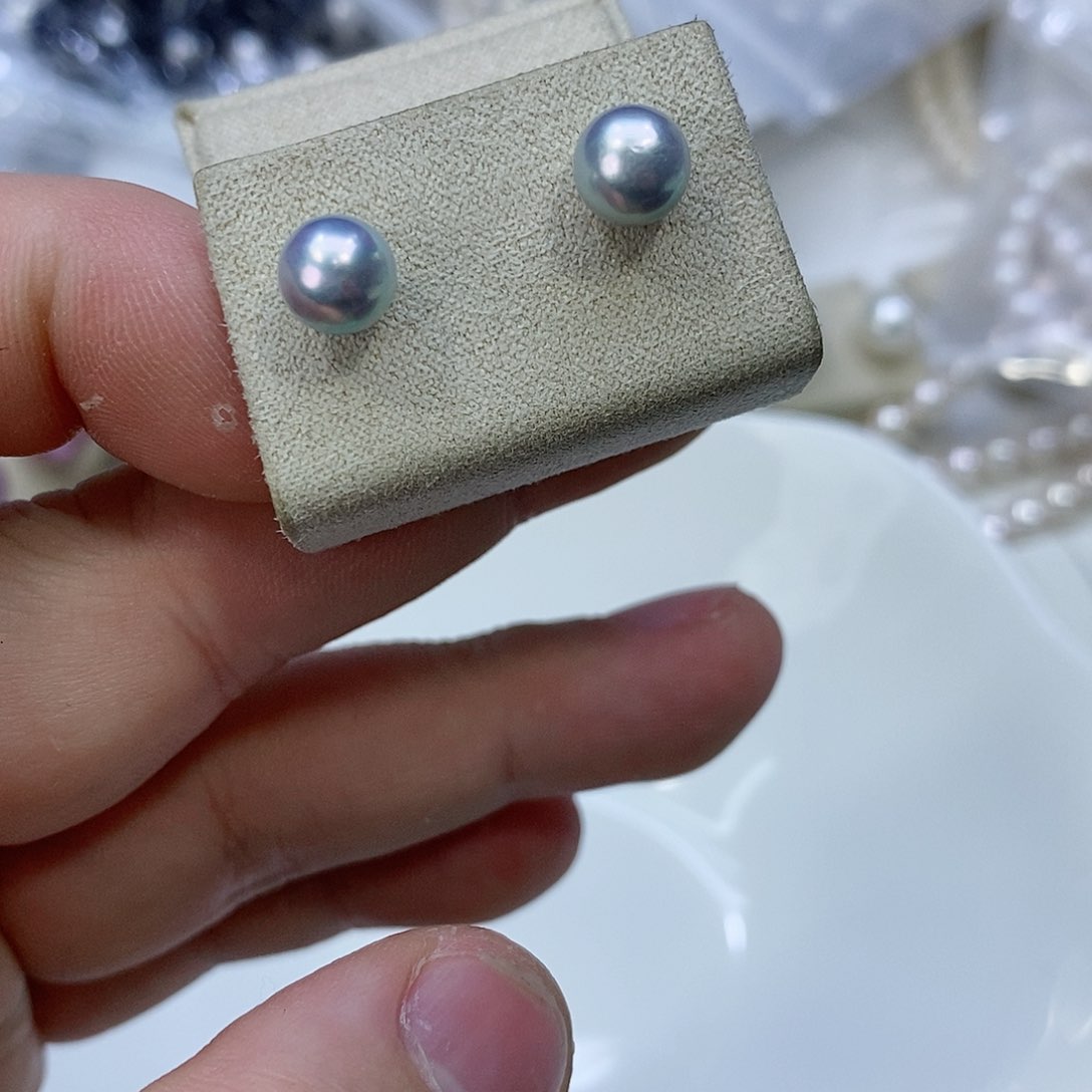 海水珍珠耳饰18K金镶嵌
