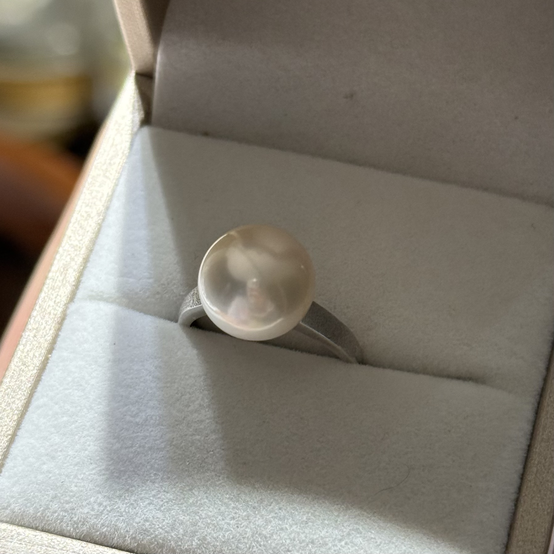 淡水无核珍珠11-12mm戒指