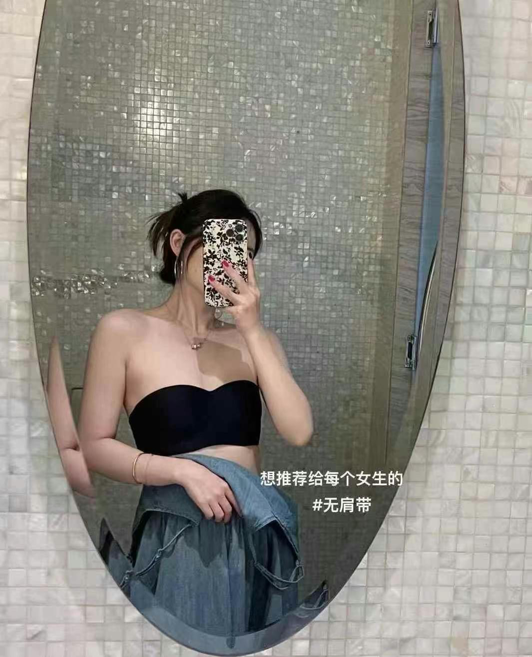 小玲 2025春夏新款爆汗狂走都不掉扒的巨牢的无肩带内衣文胸