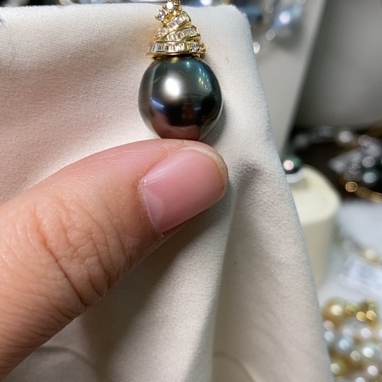 海水珍珠颈饰银S925镶嵌13