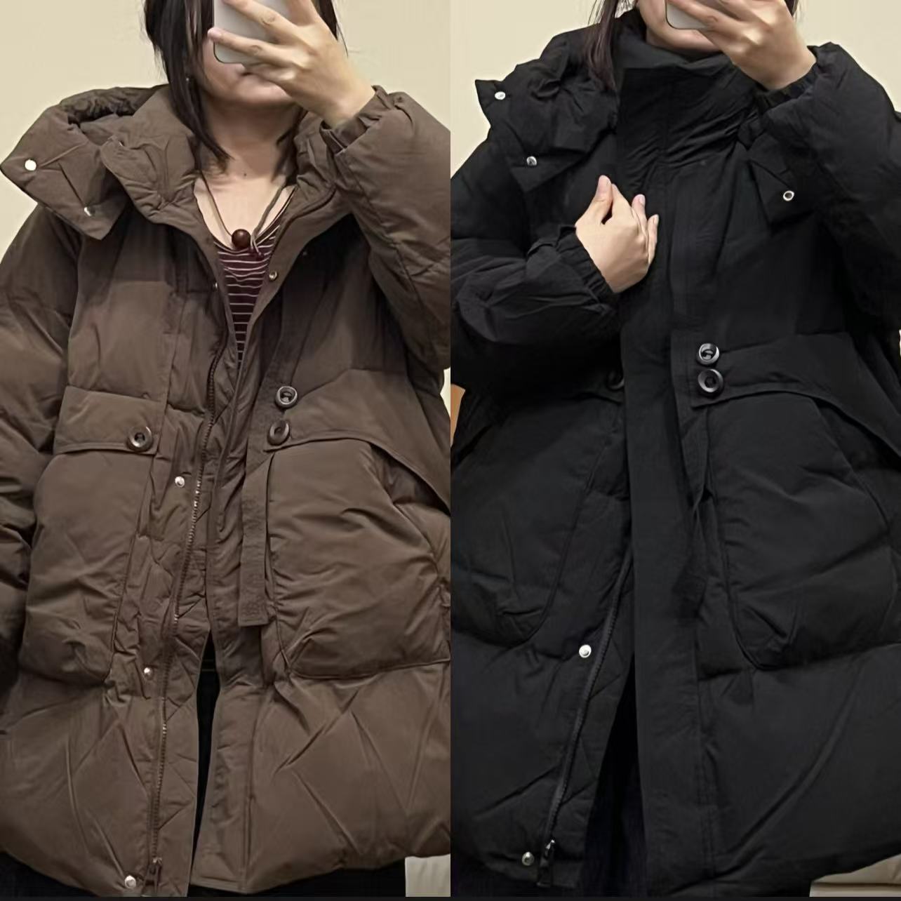Good  acre  margin/良亩缘休闲百搭立领冬季加厚保暖拼接棉衣508