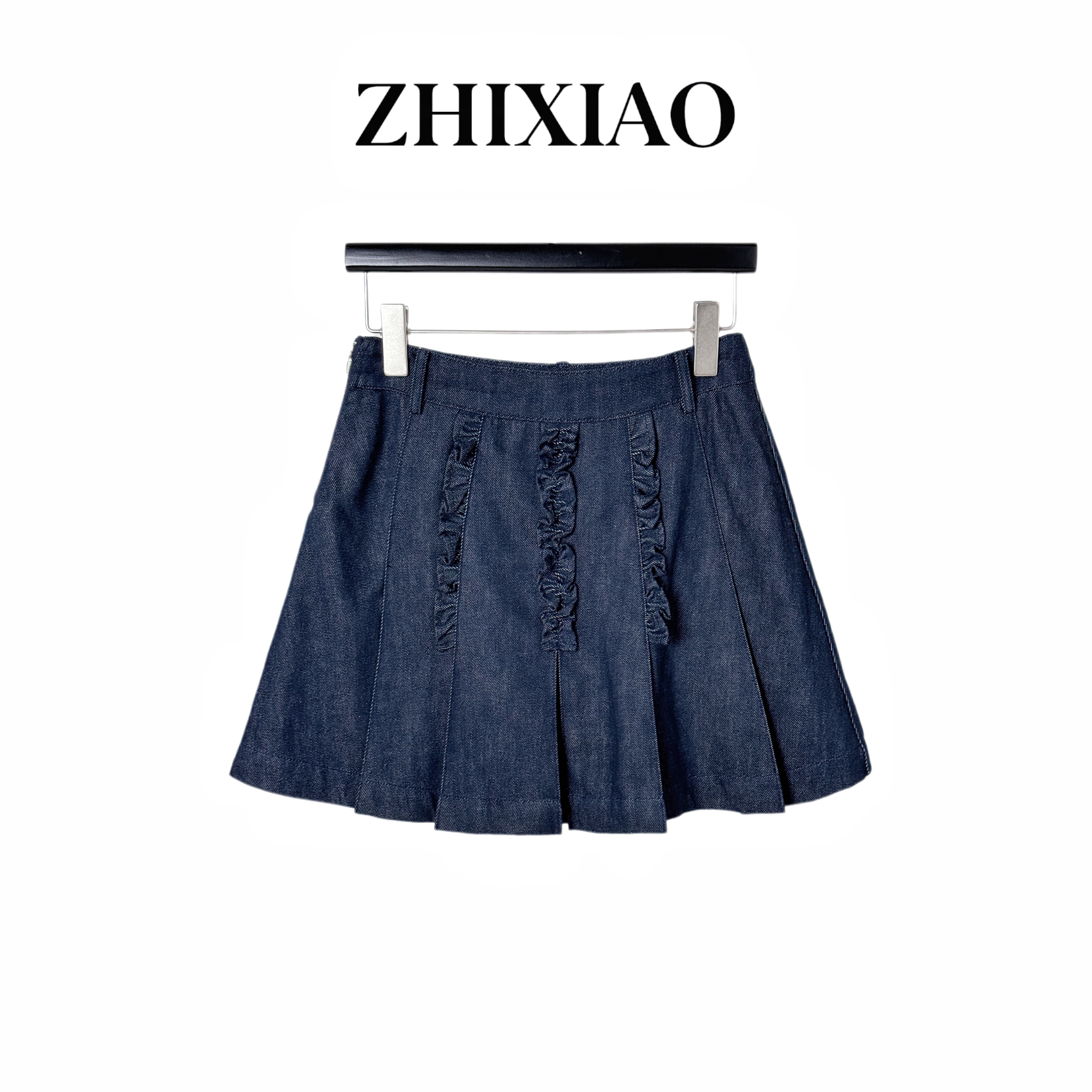 【ZHIXIAO】秋冬新款：花边百褶短裙020-1