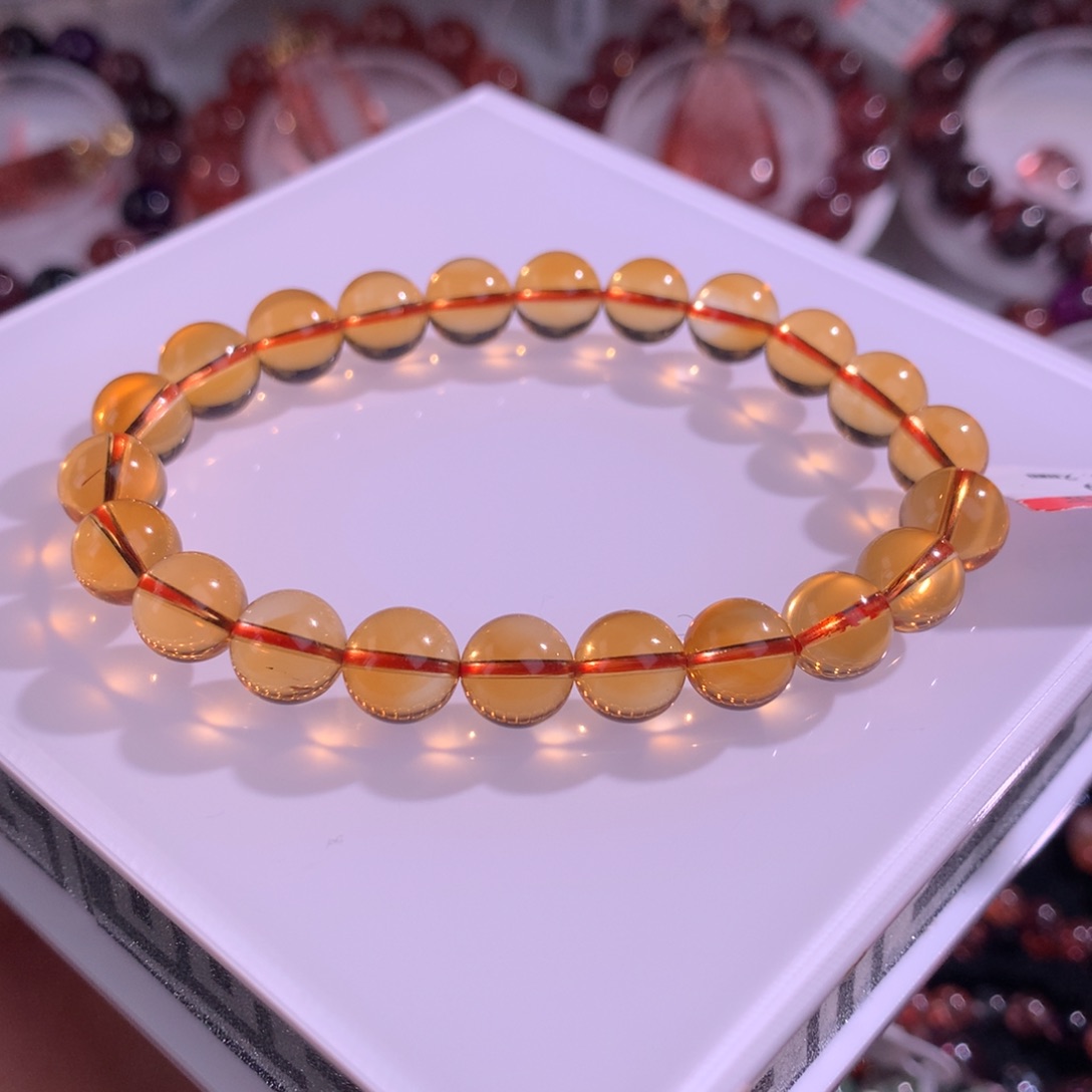 未镶嵌手链水晶黄水晶 8.2mm