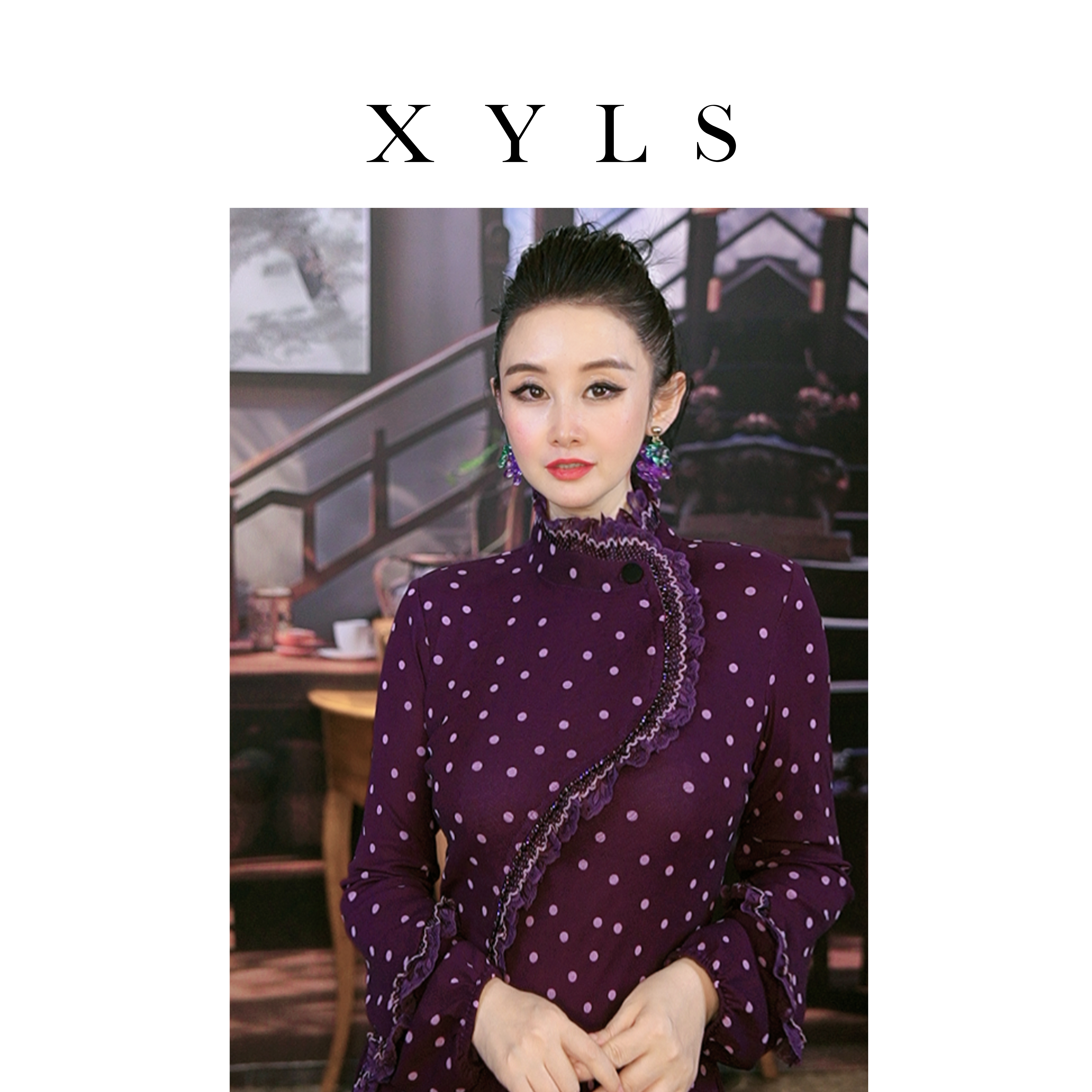 女装连衣裙弹力印花T007125