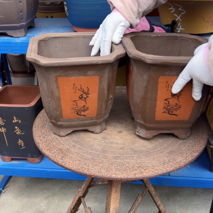 23+23红切角四方花盆花盆花盆