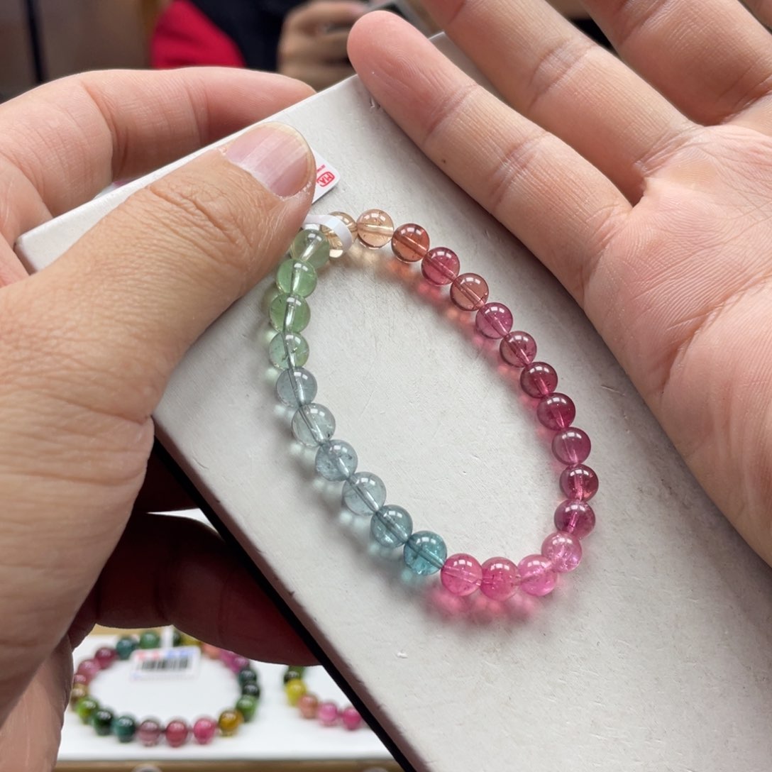 碧玺手串未镶嵌6.5mm.mmmmmmmmmmm