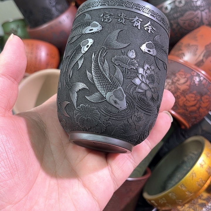 茶杯紫砂全手工紫砂主人杯 