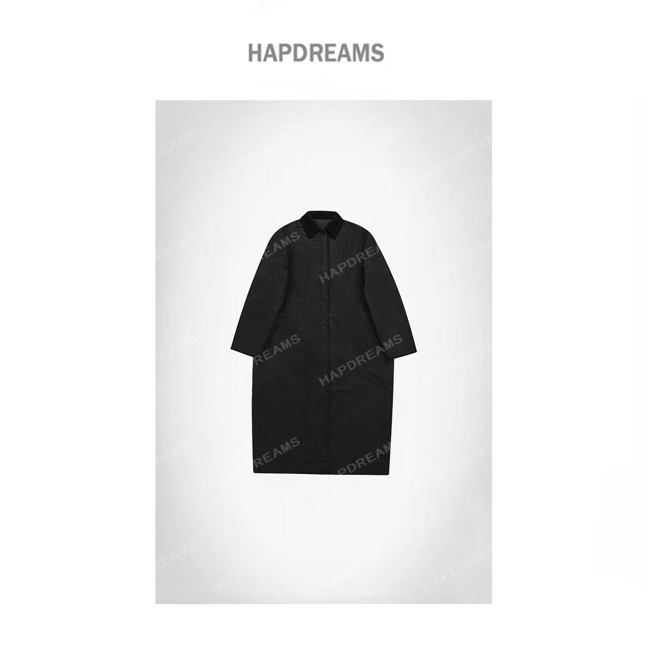 灯芯绒工装风棉服 秋冬长款翻领夹克外套