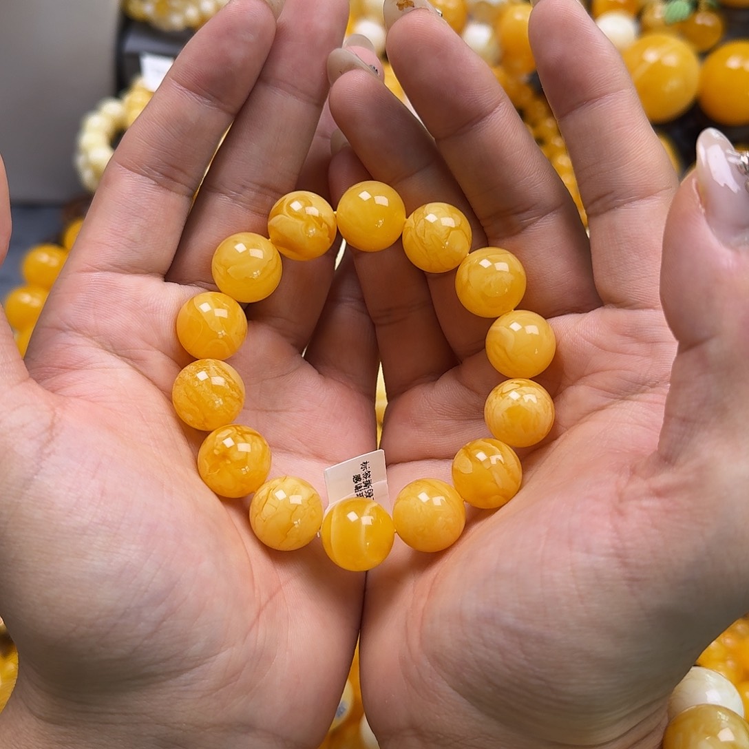 未镶嵌琥珀珠宝奇石15mm