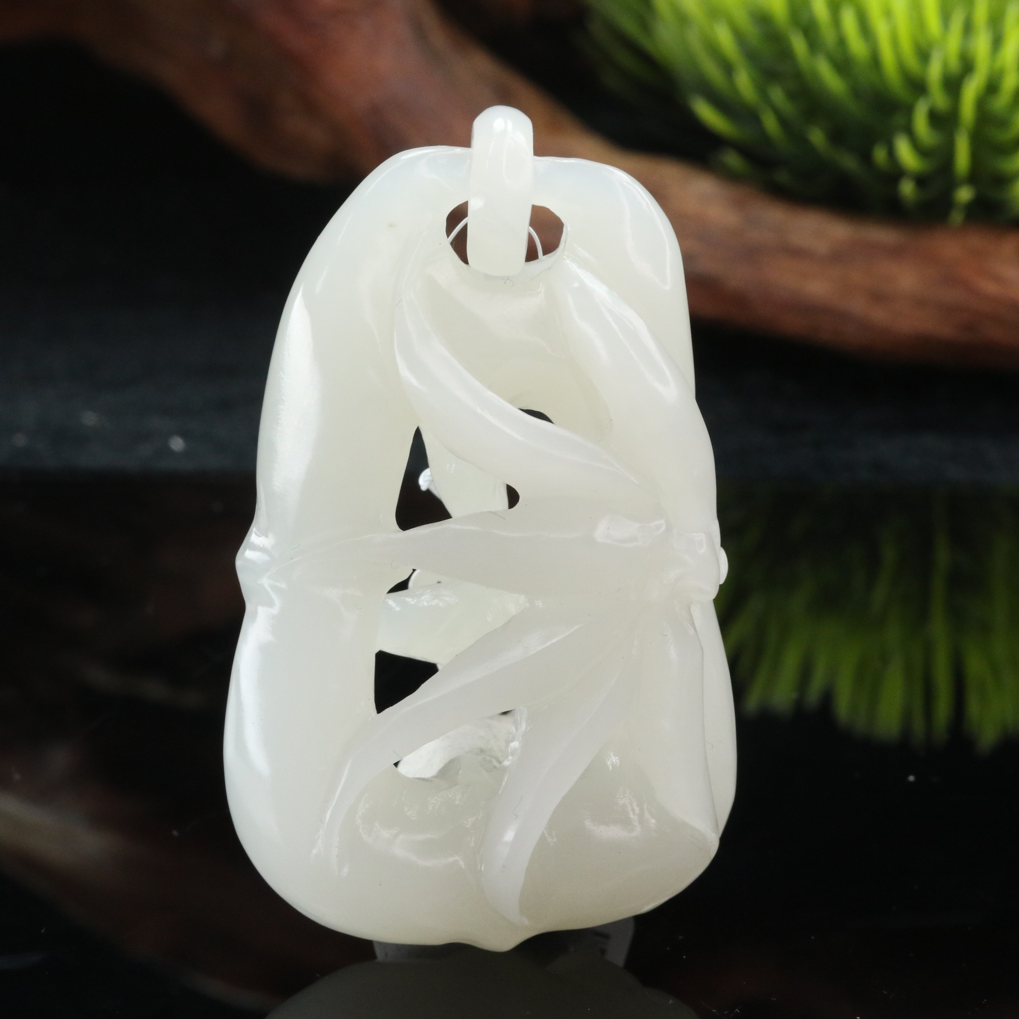 18和田玉羊脂白竹节/000651北京中保拍卖