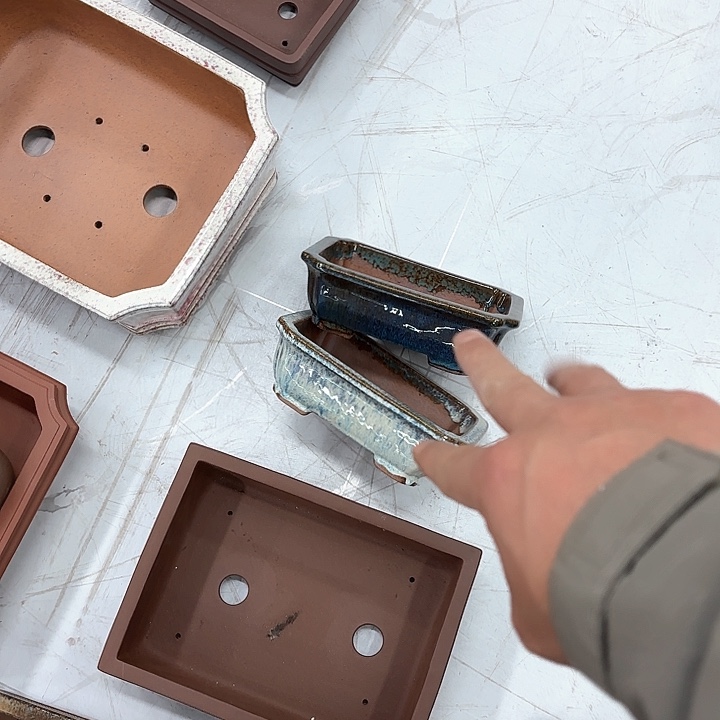 紫砂花盆蒋*子紫砂的颜色很好看4个