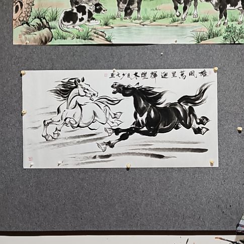 W***风雄风万里国画纯手绘作品