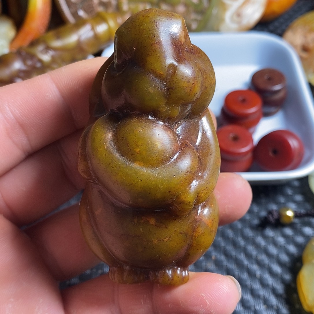 蛇纹石玉合金颈饰