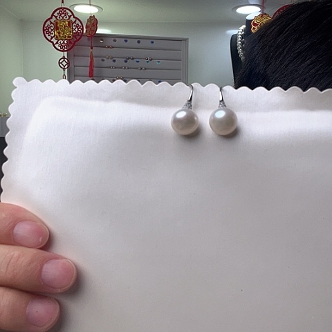淡水珍珠耳饰未镶嵌我*