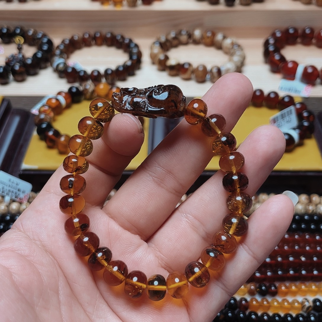 琥珀颈饰未镶嵌9mm