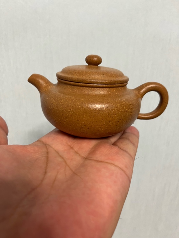 原矿紫砂仿古壶半手工制作150cc金降坡泥料