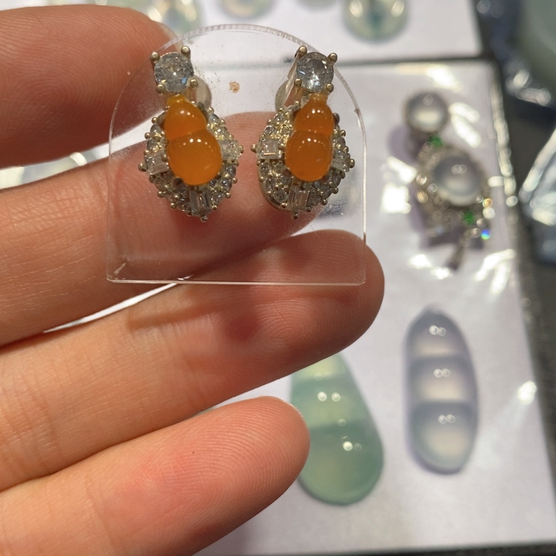 定制翡翠未镶嵌缅甸天然翡翠黄翡葫芦