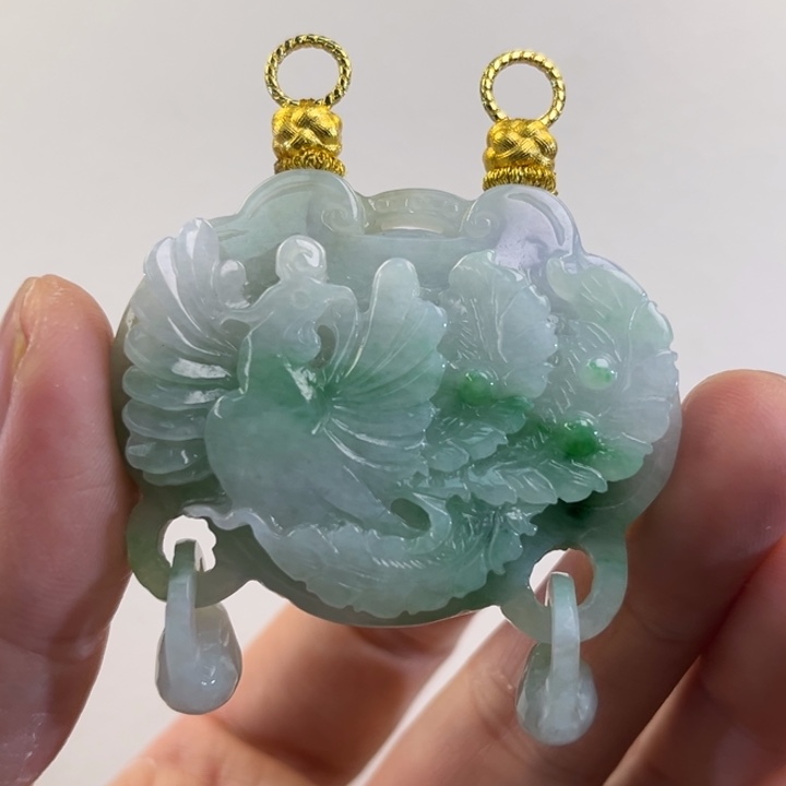 翡翠吊坠(赠链)未镶嵌代编织